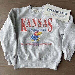 Vintage Kansas Jayhawks Sweatshirt, Retro University of Kansas Men Women Shirt